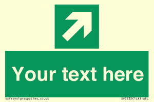 Custom Arrow Top Right Sign